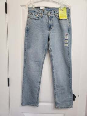 NWT Levi's 514 Straight Leg Jeans Mens 30x30 Light Wash New with Tags